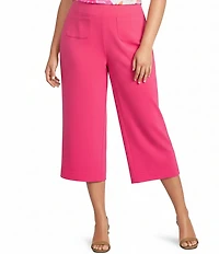 Investments Plus Size the PARK AVE fit Elite Stretch Wide Leg Crop Pants