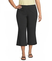 Investments Plus Size the PARK AVE fit Elite Stretch Wide Leg Crop Pants