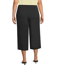 Investments Plus Size the PARK AVE fit Elite Stretch Wide Leg Crop Pants