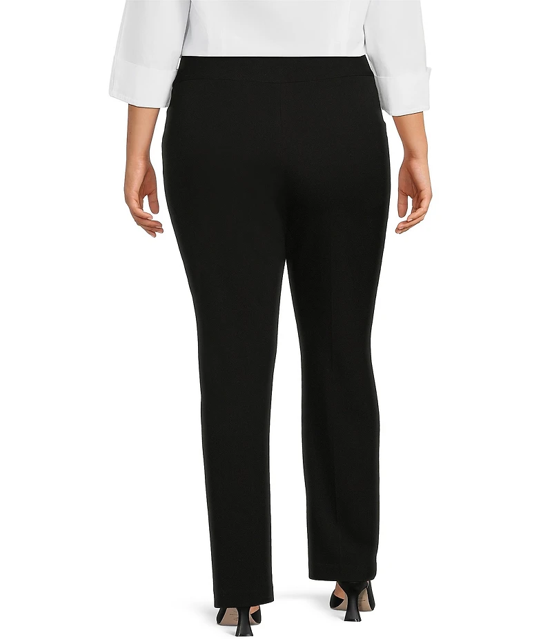 Investments Plus Size the PARK AVE fit Pull-On Straight Leg Pants