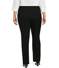 Investments Plus Size the PARK AVE fit Pull-On Straight Leg Pants