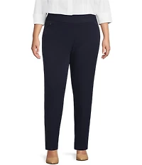 Investments Plus Size the PARK AVE fit Pull-On Straight Leg Pants