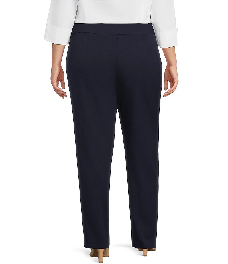 Investments Plus Size the PARK AVE fit Pull-On Straight Leg Pants
