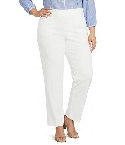Investments Plus Size the PARK AVE fit Pull-On Straight Leg Comfort Waist Pants