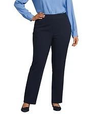 Investments Plus Size the PARK AVE fit Pull-On Straight Leg Comfort Waist Pants