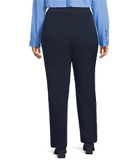 Investments Plus Size the PARK AVE fit Pull-On Straight Leg Comfort Waist Pants