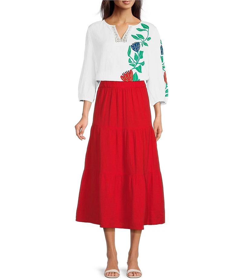 Investments Pull-On Coordinating Maxi Skirt