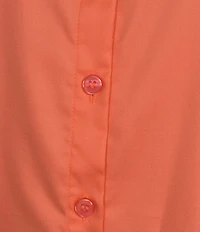 Investments Rachel 3/4 Sleeve Point Collar Button Front Shirt