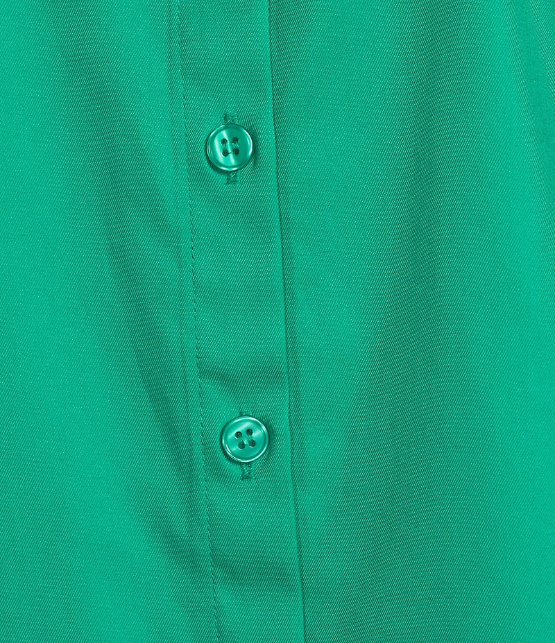 Investments Rachel 3/4 Sleeve Point Collar Button Front Shirt