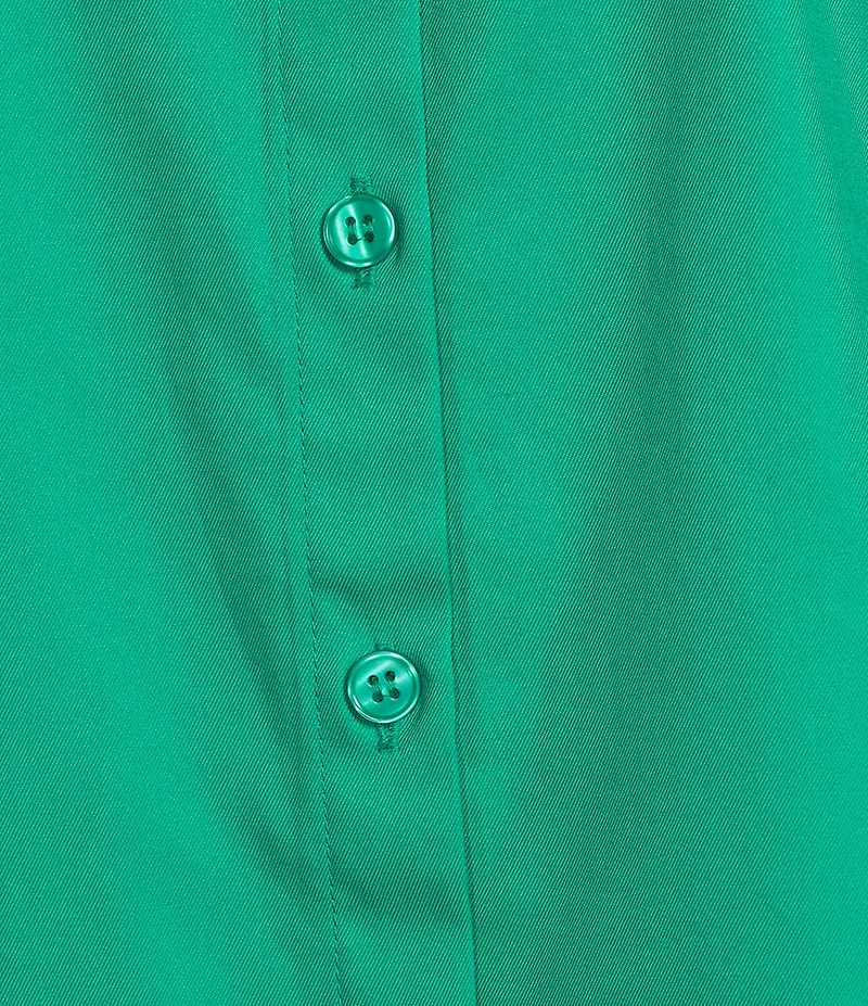 Investments Rachel 3/4 Sleeve Point Collar Button Front Shirt