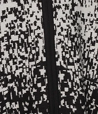 Investments Removeable Faux Fur Collar Two-Way Zip Front Salt Pepper Sweater Poncho