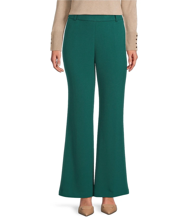 Investments Flare Leg Pull-On Basket Weave Pants