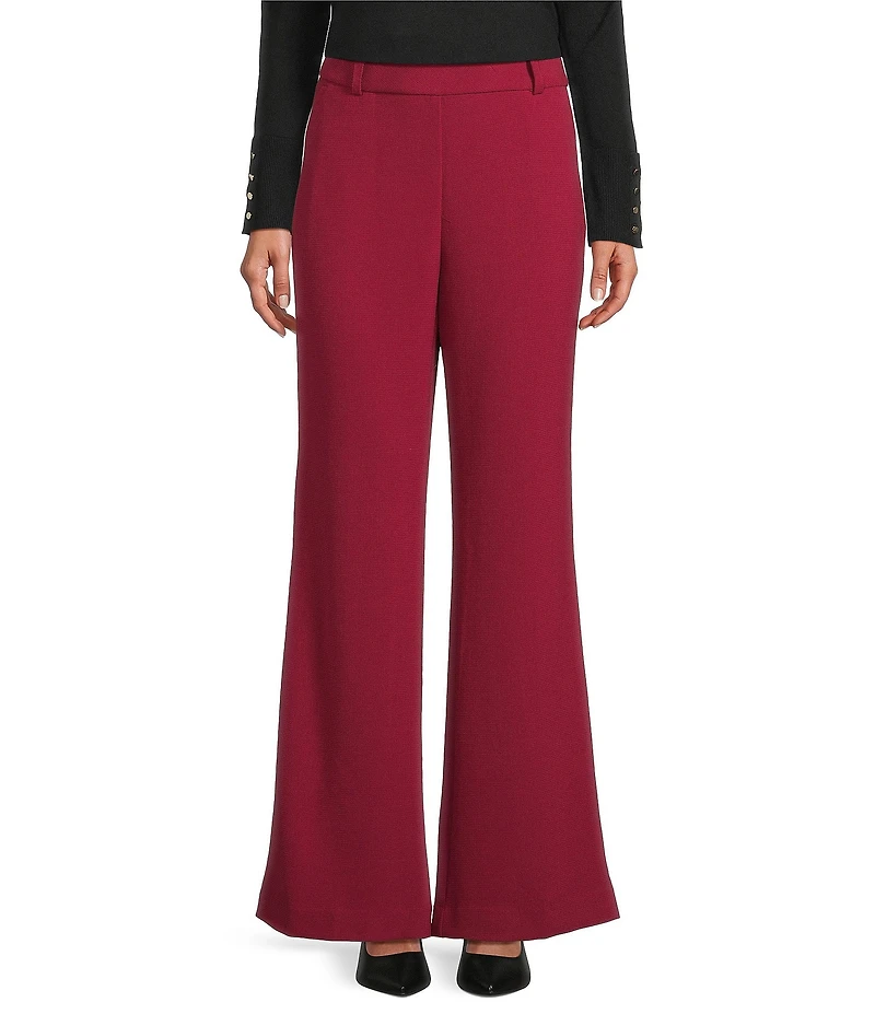 Investments Flare Leg Pull-On Basket Weave Pants