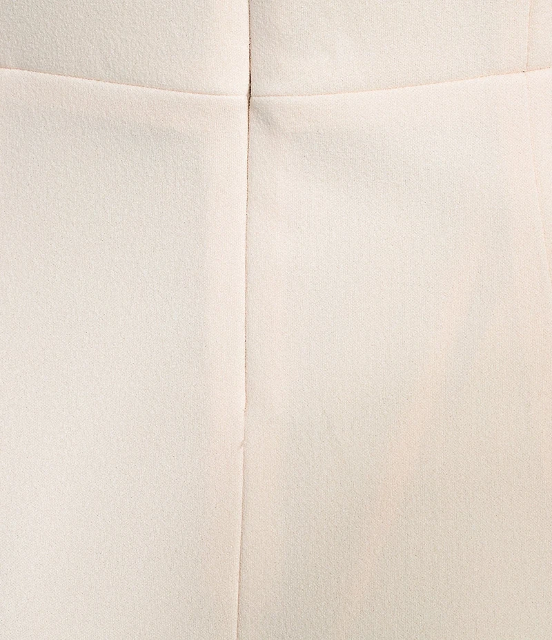 Investments Scuba Crepe 3/4 Sleeve Asymmetrical Neck Fit and Flare Dress