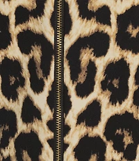 Investments Scuba Crepe Animal Print Block Sleeveless Sheath Dress