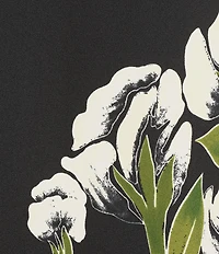 Investments Scuba Crepe Floral Bouquet 3/4 Sleeve Fit And Flare Dress