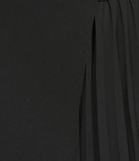 Investments Scuba Crepe Long Sleeve Blazer Pleated Fit and Flare Dress