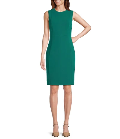 Investments Scuba Crepe Sleeveless Sheath Dress