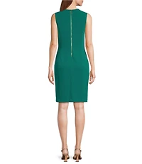 Investments Scuba Crepe Sleeveless Sheath Dress
