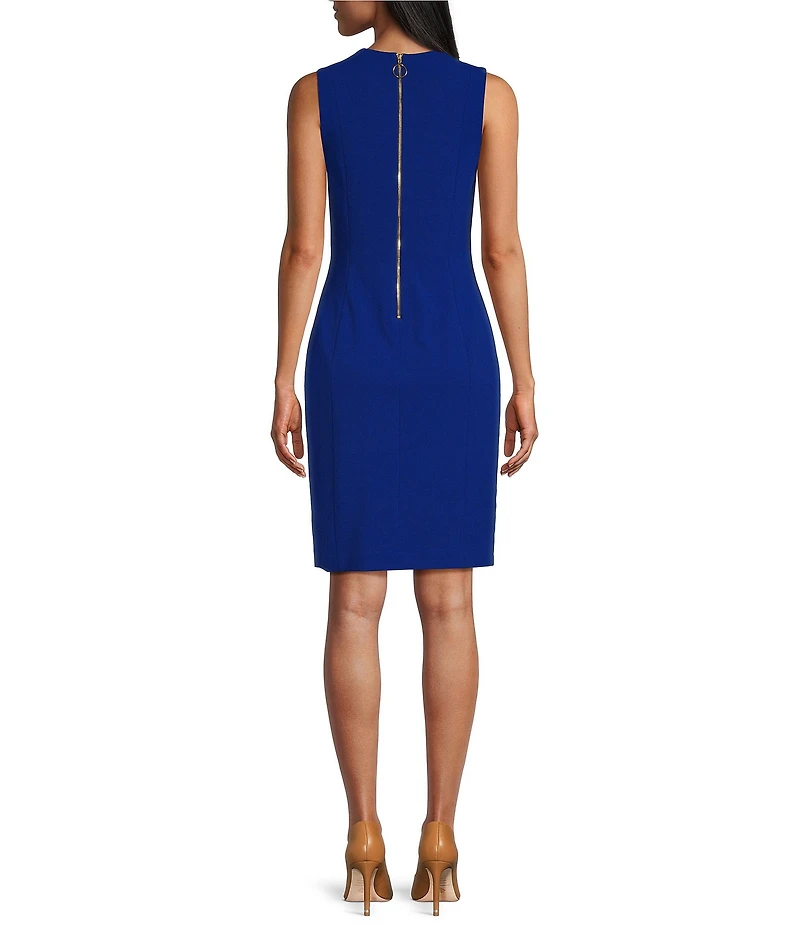 Investments Scuba Crepe Sleeveless Sheath Dress