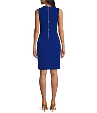 Investments Scuba Crepe Sleeveless Sheath Dress