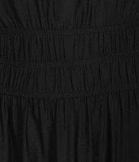 Investments Short Cuff Sleeve Split Round Neck Crinkle Dress