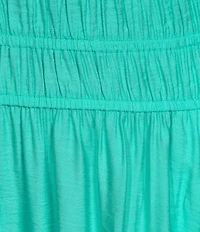 Investments Short Cuff Sleeve Split Round Neck Crinkle Dress