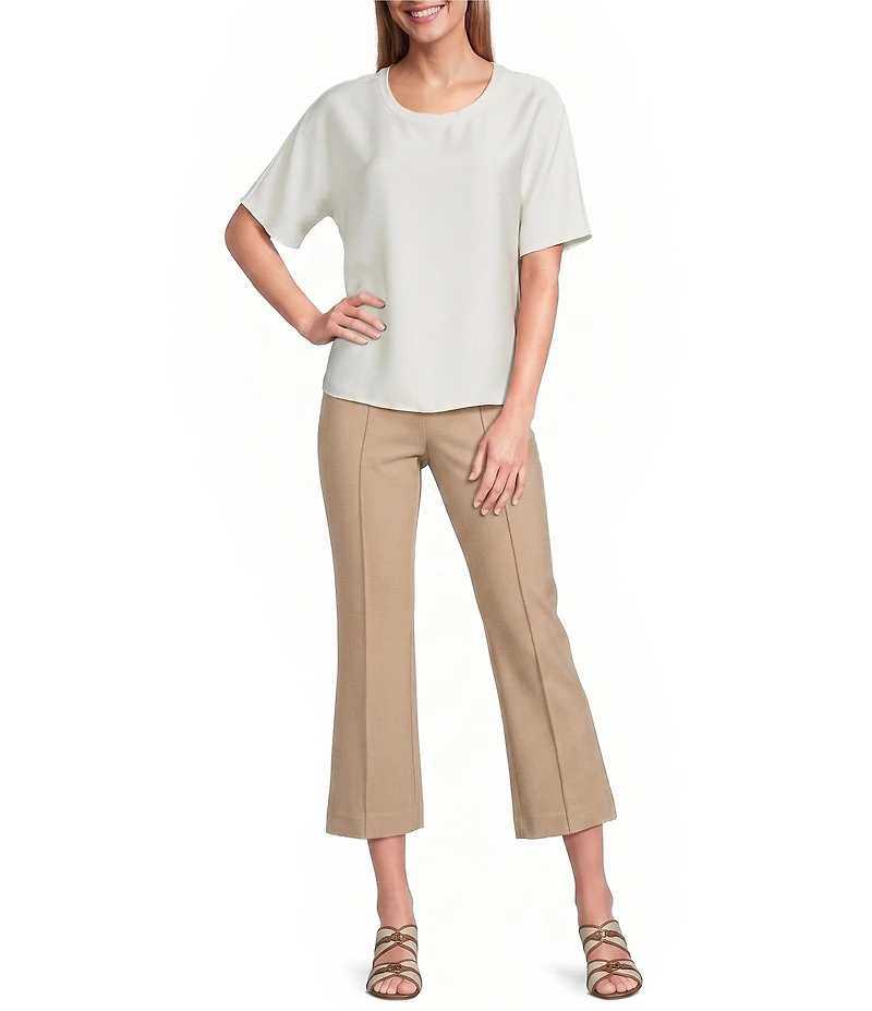 Investments Short Sleeve Crew Neck Satin Tee
