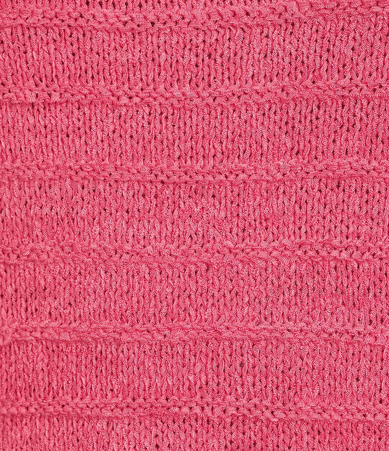 Investments Short Sleeve Crew Neck Tape Yarn Top