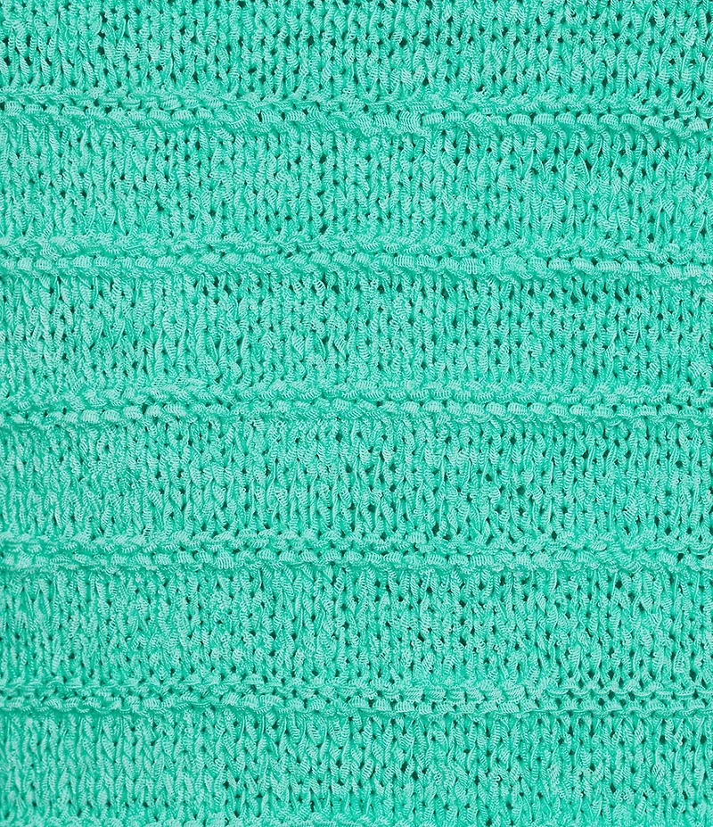 Investments Short Sleeve Crew Neck Tape Yarn Top