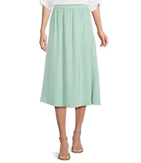 Investments Side Pocket Pull-On Coordinating Midi Skirt