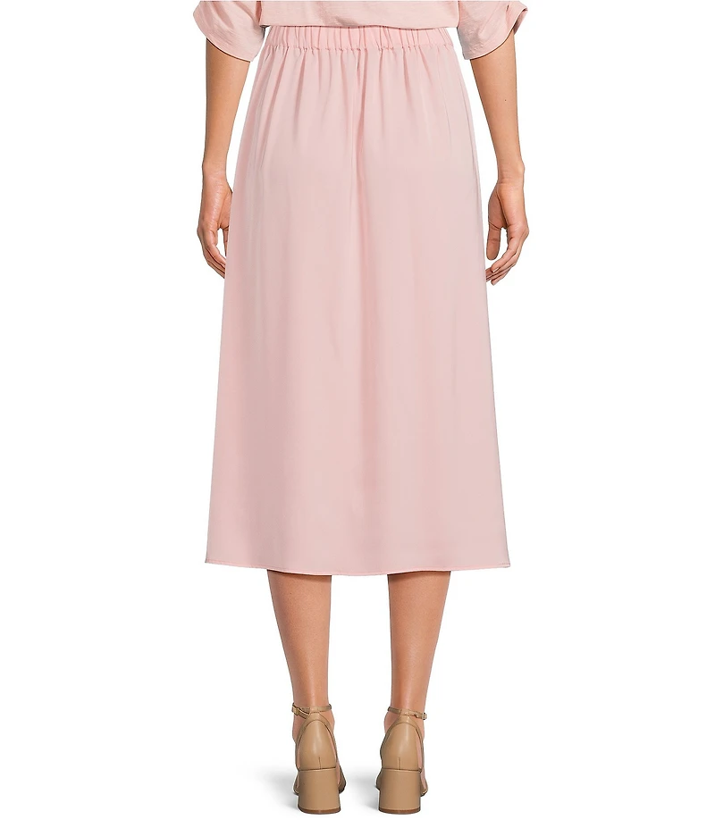Investments Side Pocket Pull-On Coordinating Midi Skirt
