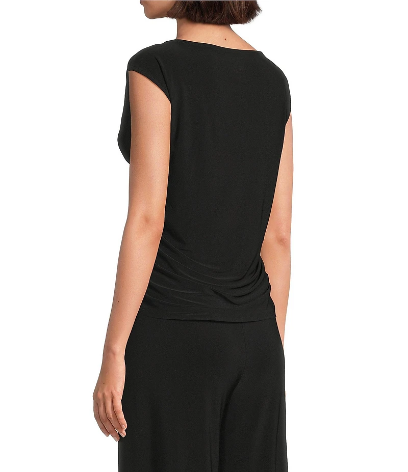 Investments Soft Separates Crew Neck Ruched Sleeveless Top