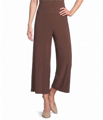 Investments Soft Separates Elastic Waist Wide Leg Pull-On Crop Pants