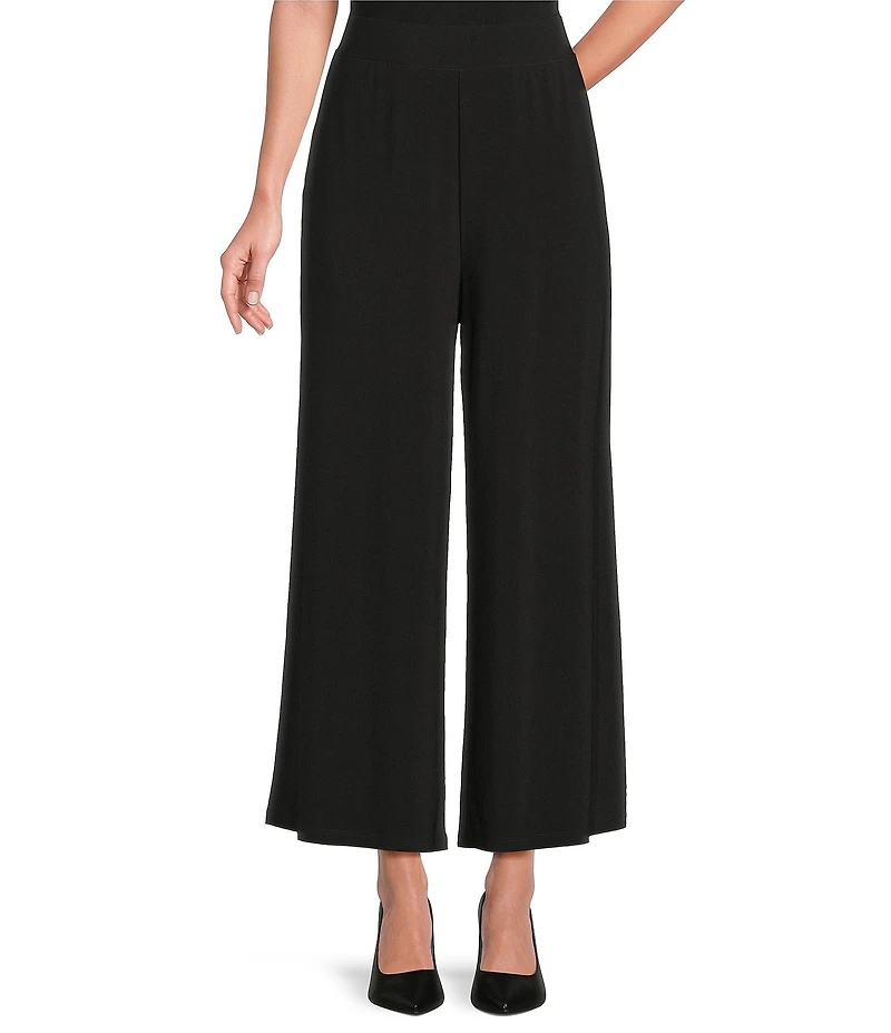 Investments Soft Separates Elastic Waist Wide Leg Pull-On Crop Pants