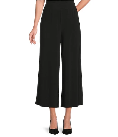 Investments Soft Separates Elastic Waist Wide Leg Pull-On Crop Pants