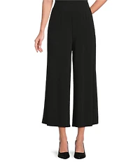 Investments Soft Separates Elastic Waist Wide Leg Pull-On Crop Pants