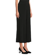 Investments Soft Separates Elastic Waist Wide Leg Pull-On Crop Pants