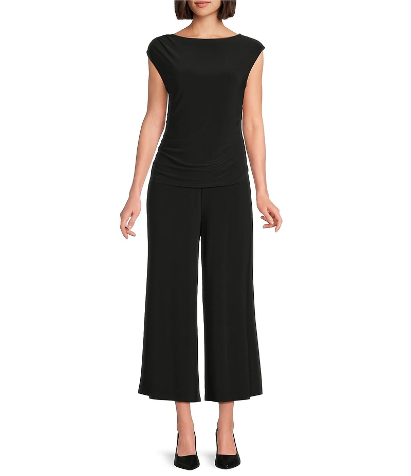 Investments Soft Separates Elastic Waist Wide Leg Pull-On Crop Pants