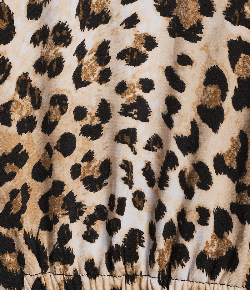 Investments Soft Separates Leopard Print Long Sleeve Open Front Jacket