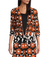 Investments Soft Separates Light Honeycomb Border Long Sleeve Coordinating Topper