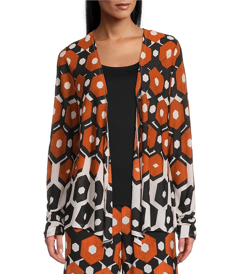 Investments Soft Separates Light Honeycomb Border Long Sleeve Coordinating Topper