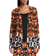 Investments Soft Separates Light Honeycomb Border Long Sleeve Coordinating Topper