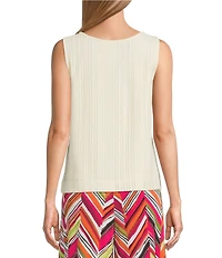 Investments Soft Separates Sleeveless Crew Neck Crochet Top