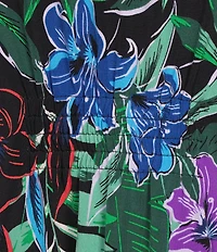 Investments Soft Separates Tropic Garden Print Long Sleeve Open Front Jacket
