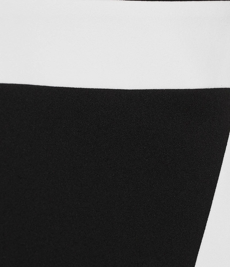 Investments Square Neck Short Sleeve Faux Wrap Sheath Dress