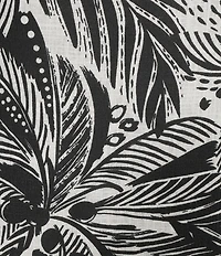 Investments Stamped Palm Print Linen Blend Sleeveless Crew Neck Maxi Dress