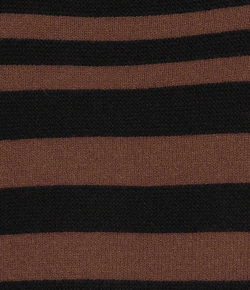 Investments Striped Crew Neck 3/4 Dolman Sleeve Sweater