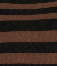 Investments Striped Crew Neck 3/4 Dolman Sleeve Sweater