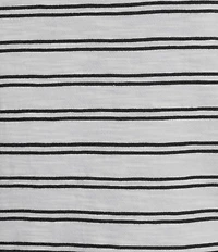 Investments Striped Print 3/4 Ruched Sleeve Crew Neck Top